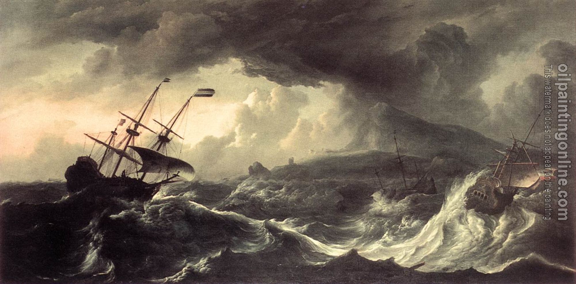 Backhuysen, Ludolf - Ships Running Aground in a Storm